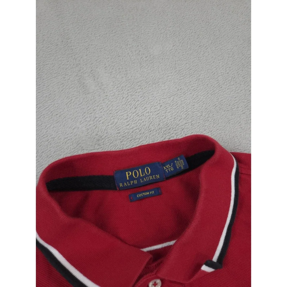 Polo Ralph Lauren Canada Shirt Red Mens 2XL XXL Big Pony Embroidered